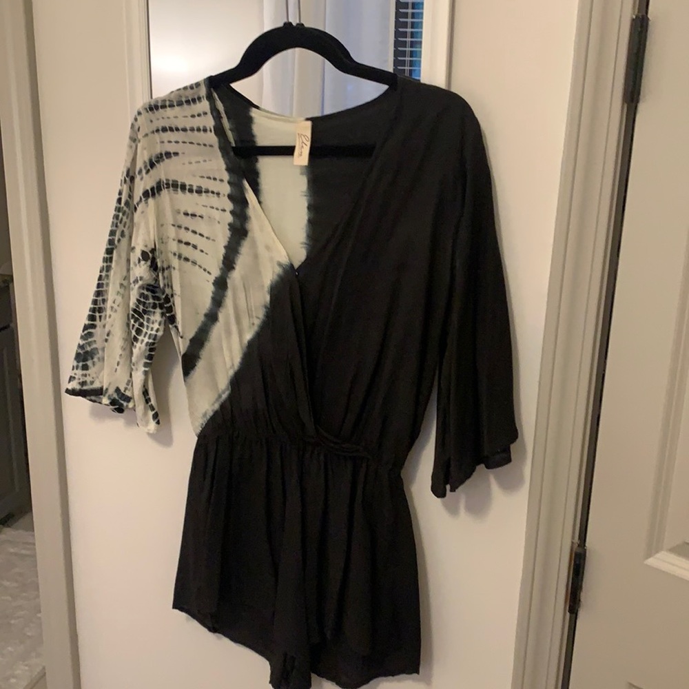 Black and white romper